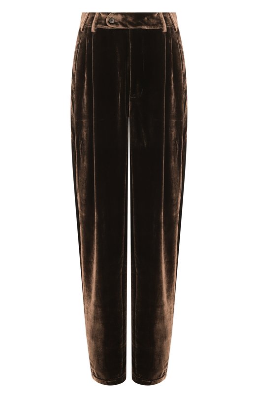 Бархатные брюки Andrea Ya'aqov 25WVEL24/SILK VISC0SE Коричневый 25WVEL24/SILK VISC0SE