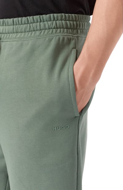 Хлопковые шорты HUGO зеленого цвета по цене 10950 руб., арт. 50530696, фото 5 Хлопковые шорты HUGO, арт. 50530696, фото 5