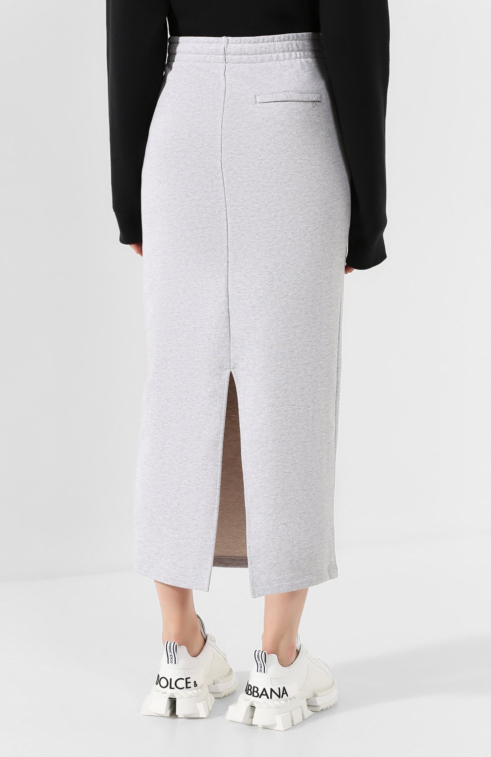 Хлопковая юбка ALEXANDERWANG.T серого цвета по цене 34750 руб., арт. 4CC2195001, фото 4 Хлопковая юбка ALEXANDERWANG.T, арт. 4CC2195001, фото 4