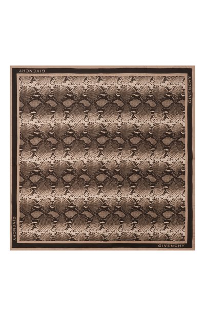 Шелковый платок GIVENCHY коричневого цвета по цене 26300 руб., арт. GW7070/SR219, фото 3 Шелковый платок GIVENCHY, арт. GW7070/SR219, фото 3