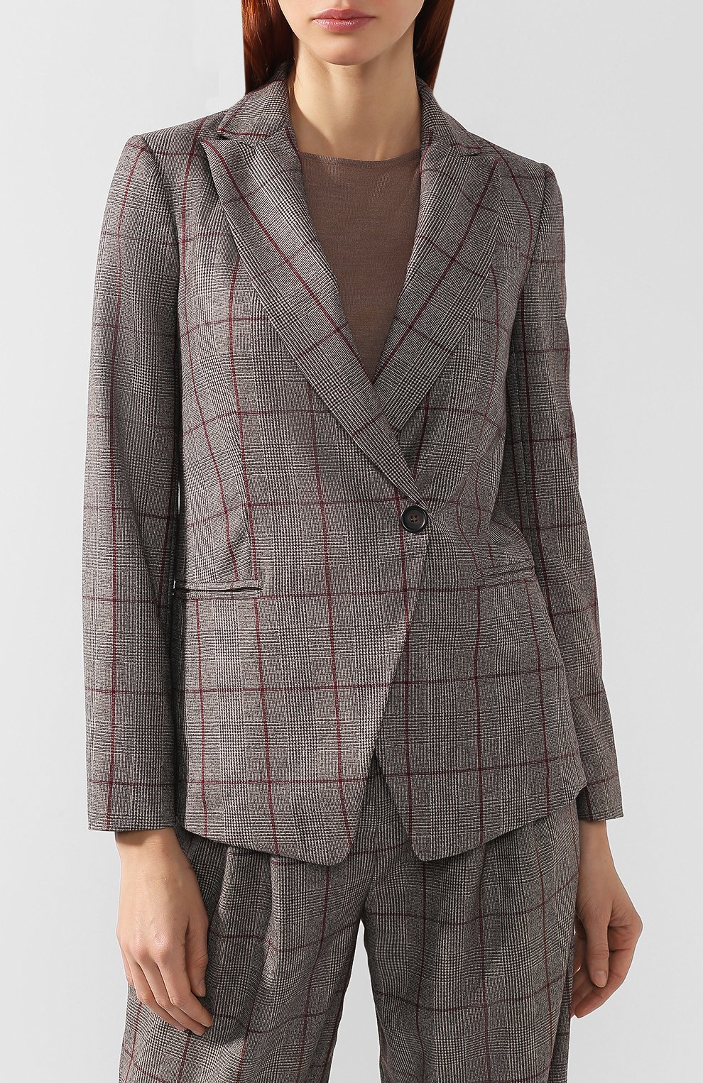 Шерстяной костюм в клетку BRUNELLO CUCINELLI, арт. MA594T8437, фото 2