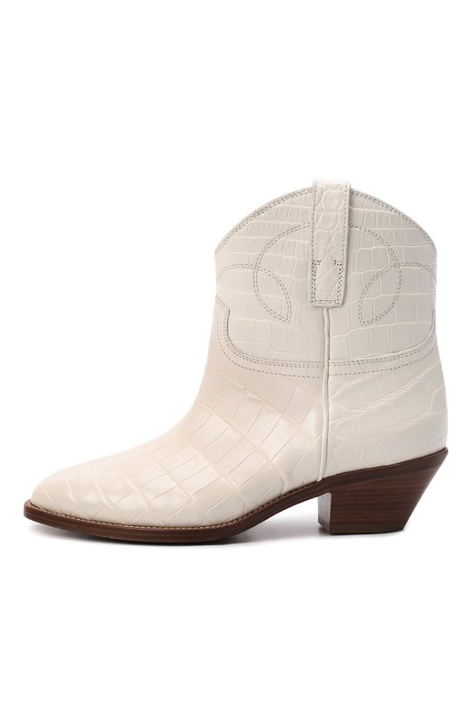 Казаки Jayme из кожи крокодила Ralph Lauren Кремовый, фото 4