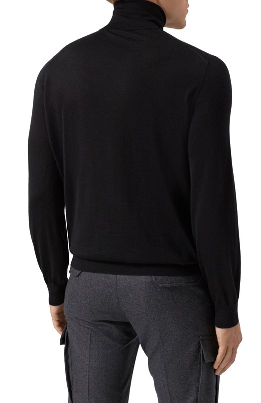 Водолазка из кашемира и шелка Brunello Cucinelli M2300103 Чёрный  M2300103 Фото 4