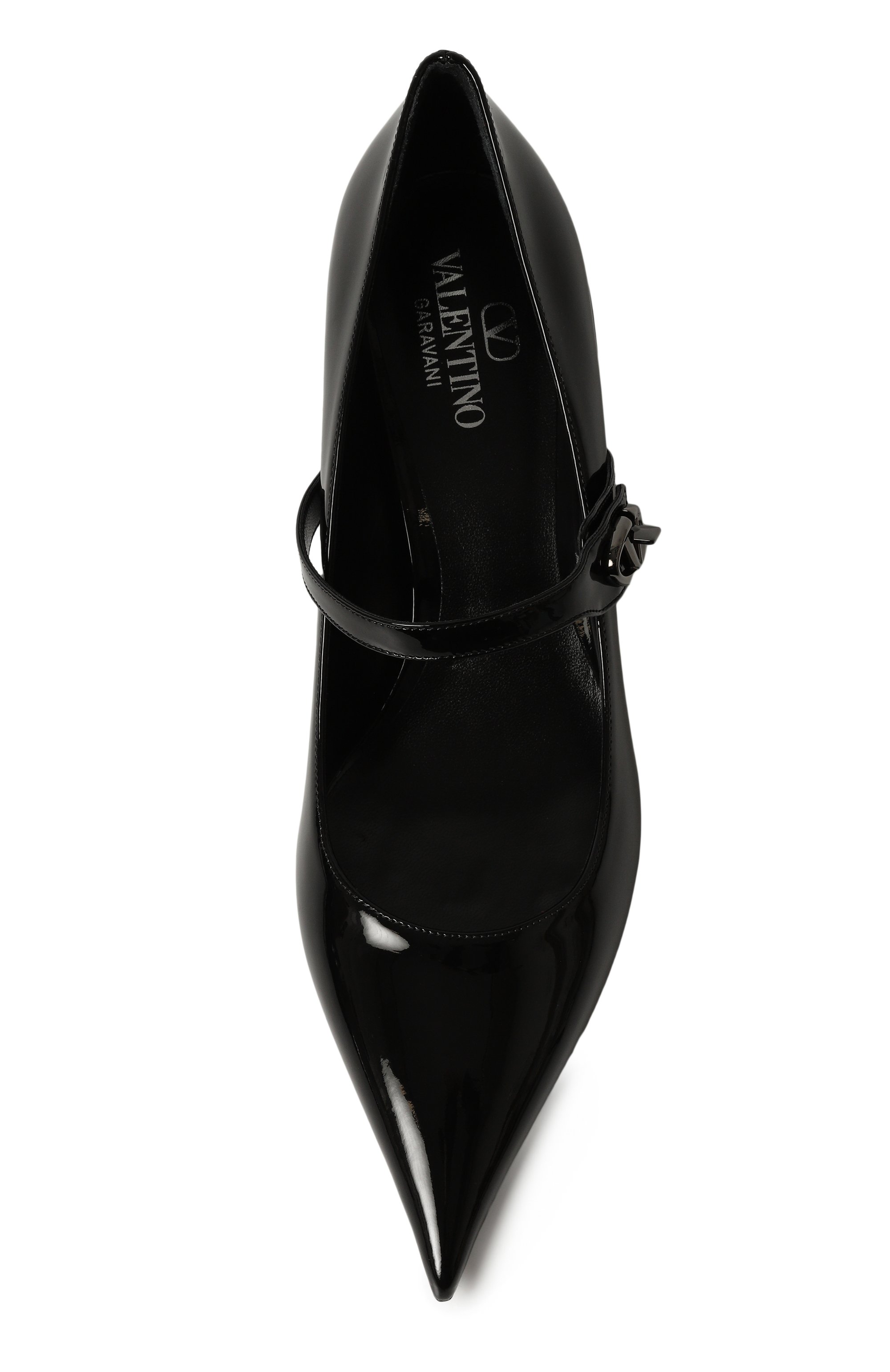 Кожаные туфли vlogo VALENTINO черного цвета по цене 120500 руб., арт. 5W0S0KV6/XFV, фото 6 Кожаные туфли vlogo VALENTINO, арт. 5W0S0KV6/XFV, фото 6