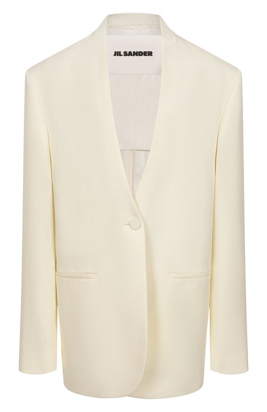Шерстяной жакет Jil Sander J04BN0108-J40021 Кремовый J04BN0108-J40021
