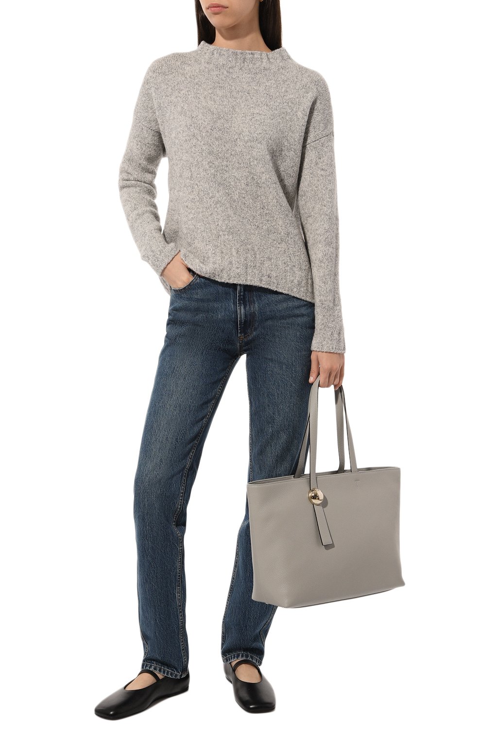 Сумка-тоут furla sfera large FURLA светло-серого цвета по цене 47500 руб., арт. WB01353/HSF000, фото 7 Сумка-тоут furla sfera large FURLA, арт. WB01353/HSF000, фото 7