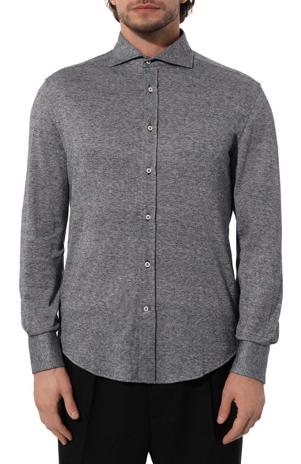 Рубашка изо льна и хлопка BRUNELLO CUCINELLI, арт. MW835B2269, фото 3