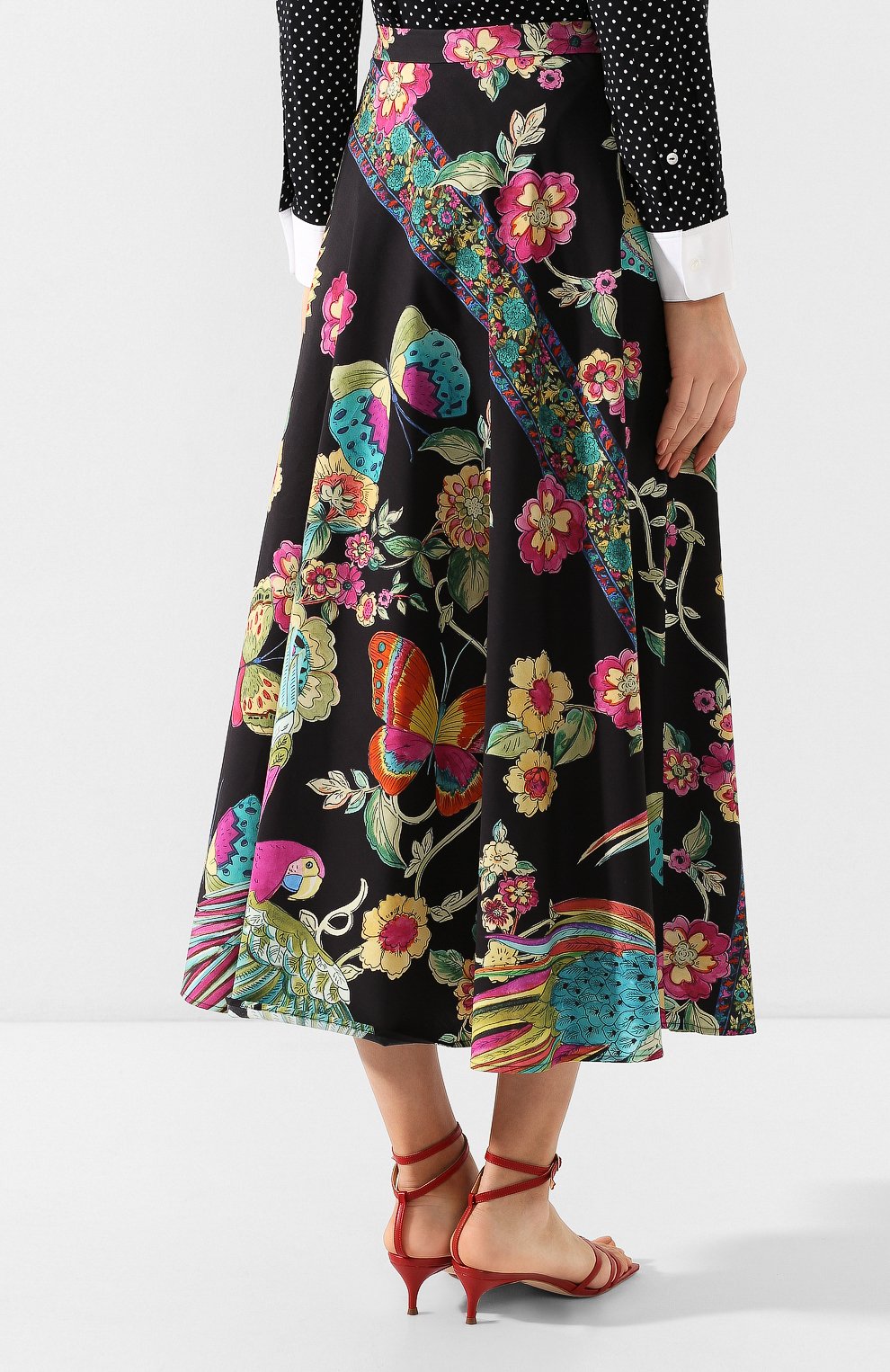 Хлопковая юбка REDVALENTINO разноцветного цвета по цене 67550 руб., арт. TR0RA2Q5/508, фото 4 Хлопковая юбка REDVALENTINO, арт. TR0RA2Q5/508, фото 4