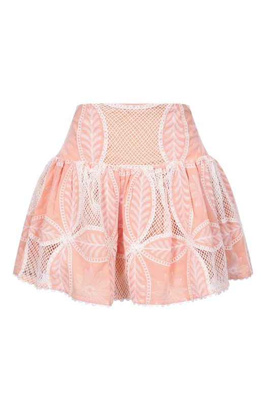 Хлопковая юбка Poupette St Barth WE9S26UCBPCH Розовый WE9S26UCBPCH