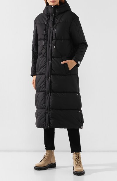 Утепленное пальто OFF-WHITE черного цвета по цене 148500 руб., арт. 0WEA175E19A390691010, фото 2 Утепленное пальто OFF-WHITE, арт. 0WEA175E19A390691010, фото 2