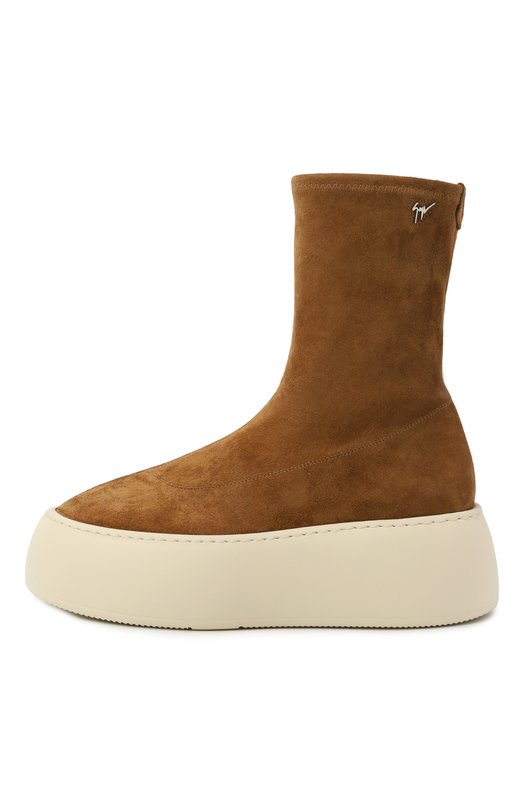 Замшевые полусапоги Giuseppe Zanotti Design RW50003 Коричневый  RW50003 Фото 4