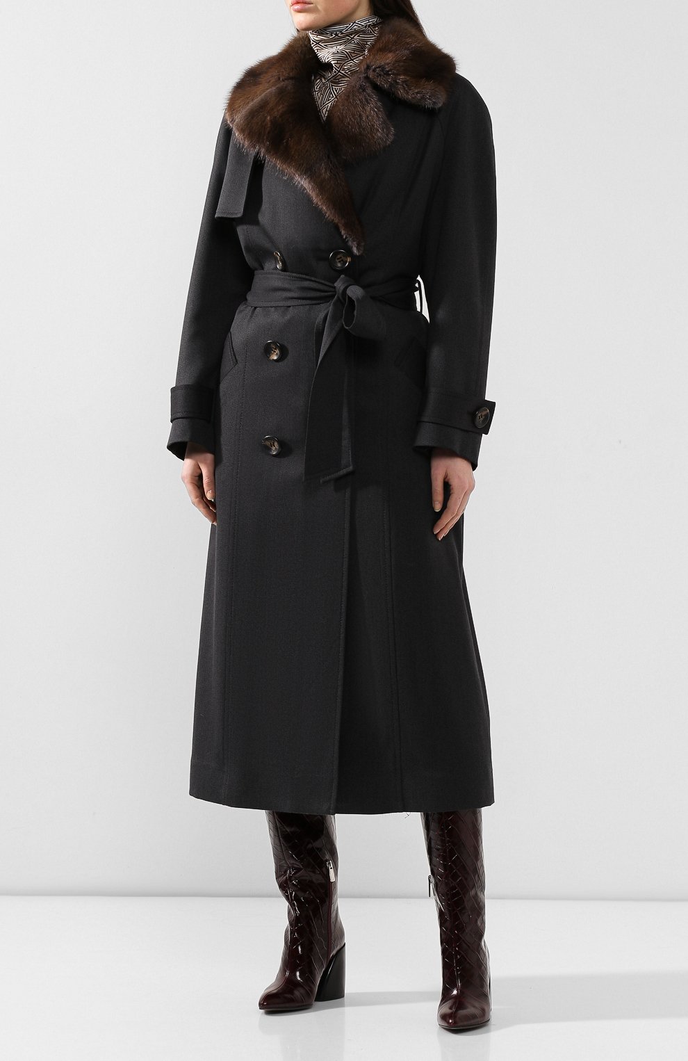 Пальто с меховой подкладкой COLOR TEMPERATURE, арт. 351, фото 3