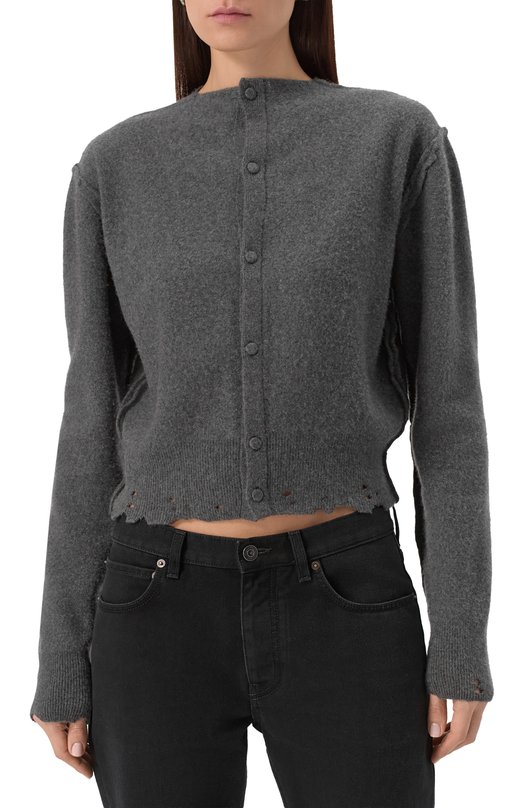 Кардиган из кашемира и шерсти Balenciaga 828161/T4149 Серый  828161/T4149 Фото 3