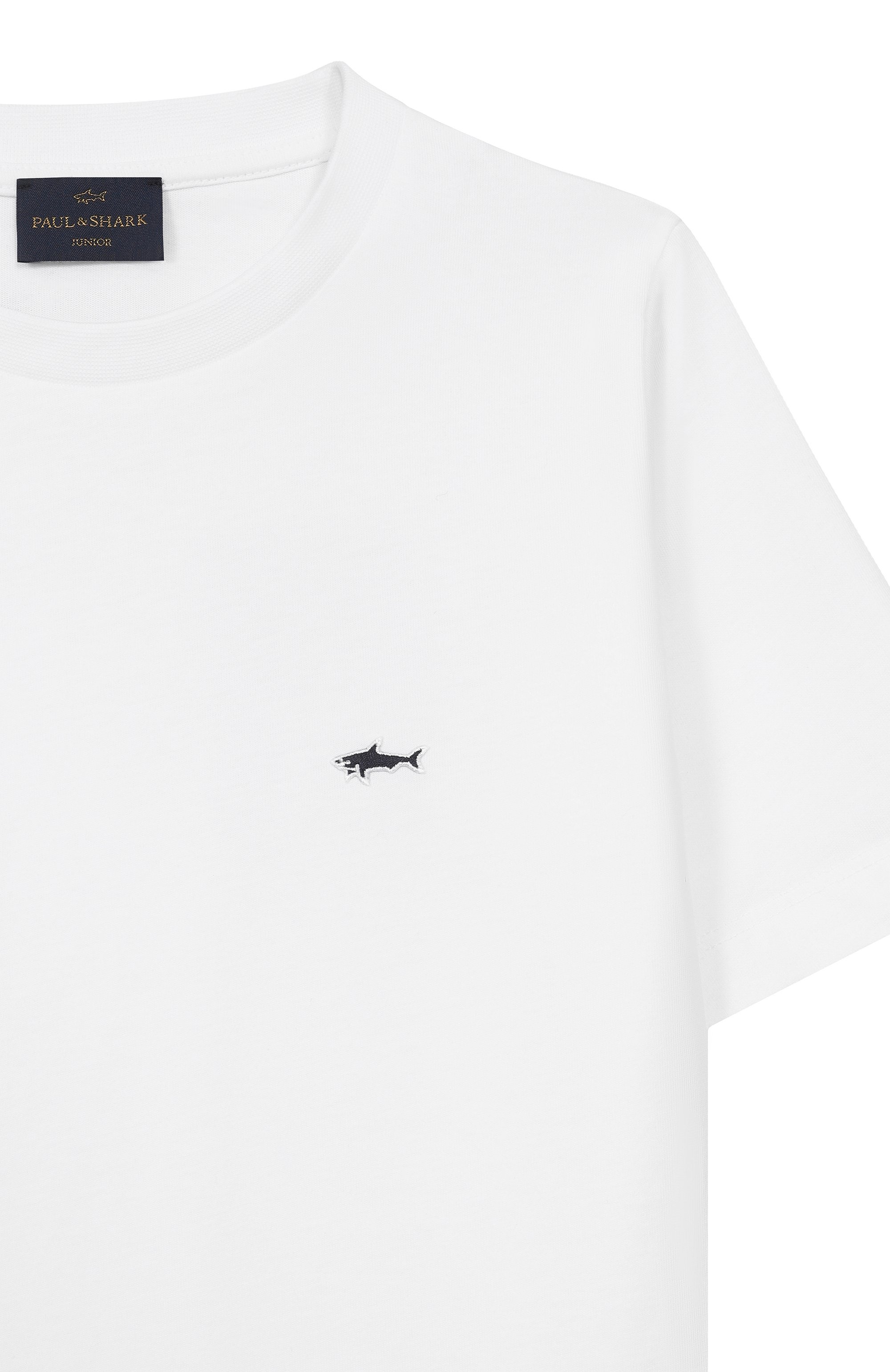 Хлопковая футболка PAUL & SHARK JUNIOR белого цвета по цене 9310 руб., арт. WUM004/LAA54/10A-16A, фото 3 Хлопковая футболка PAUL & SHARK JUNIOR, арт. WUM004/LAA54/10A-16A, фото 3