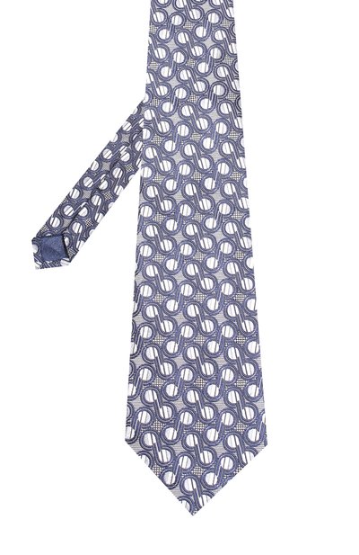 Шелковый галстук с узором TURNBULL & ASSER, арт. TIE002-BB204, фото 2