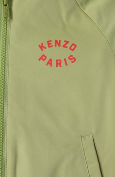 Детского утепленный бомбер KENZO салатового цвета, арт. K61171 | Фото 3 (Материал сплава: Проставлено; Материал подклада: Синтетический материал; Драгоценные камни: Проставлено; Кросс-КТ: Демисезон, бомбер; Рукава: Длинные; Материал внешний: Синтетический материал; Ростовка одежда: 5 лет | 110 см, 12 лет | 152 см, 4 года | 104 см, 3 года | 98 см, 7 лет | 122 см, 9 лет | 134 см)