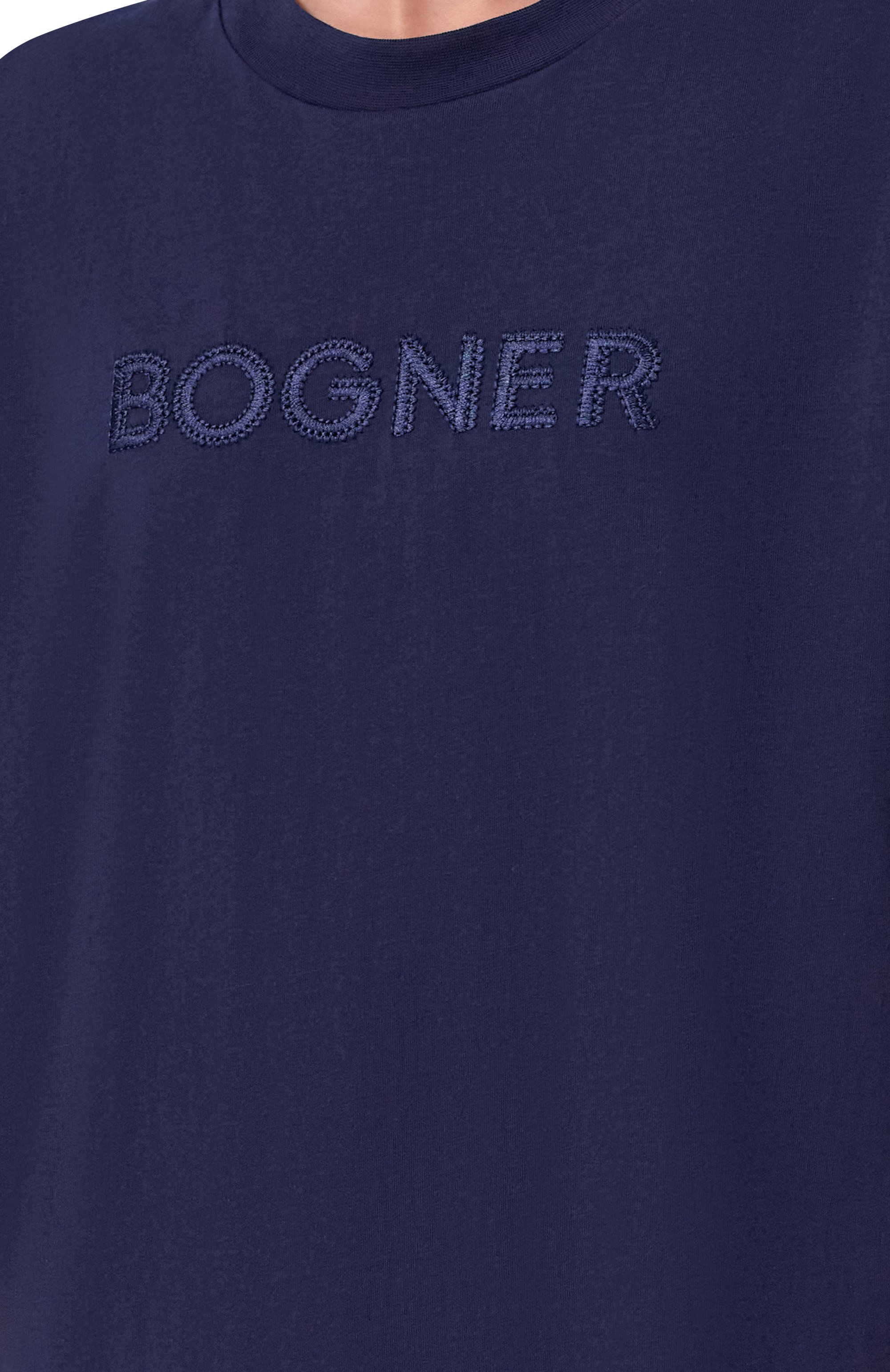 Хлопковая футболка BOGNER синего цвета по цене 16150 руб., арт. 56417353, фото 5 Хлопковая футболка BOGNER, арт. 56417353, фото 5