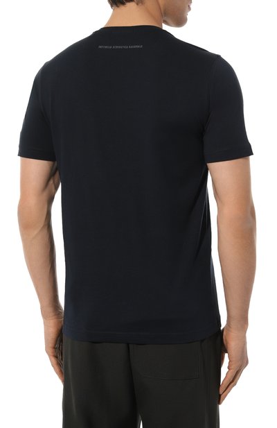 Хлопковая футболка AERONAUTICA MILITARE темно-синего цвета по цене 8275 руб., арт. 232/TS2155J538, фото 4 Хлопковая футболка AERONAUTICA MILITARE, арт. 232/TS2155J538, фото 4