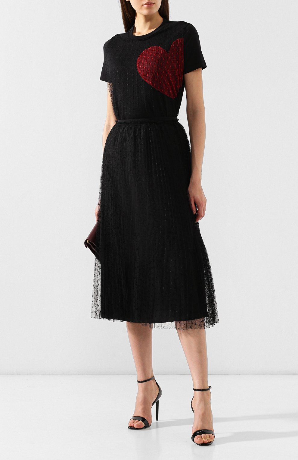Хлопковая футболка REDVALENTINO черного цвета по цене 45000 руб., арт. SR3MG02F/4F8, фото 2 Хлопковая футболка REDVALENTINO, арт. SR3MG02F/4F8, фото 2