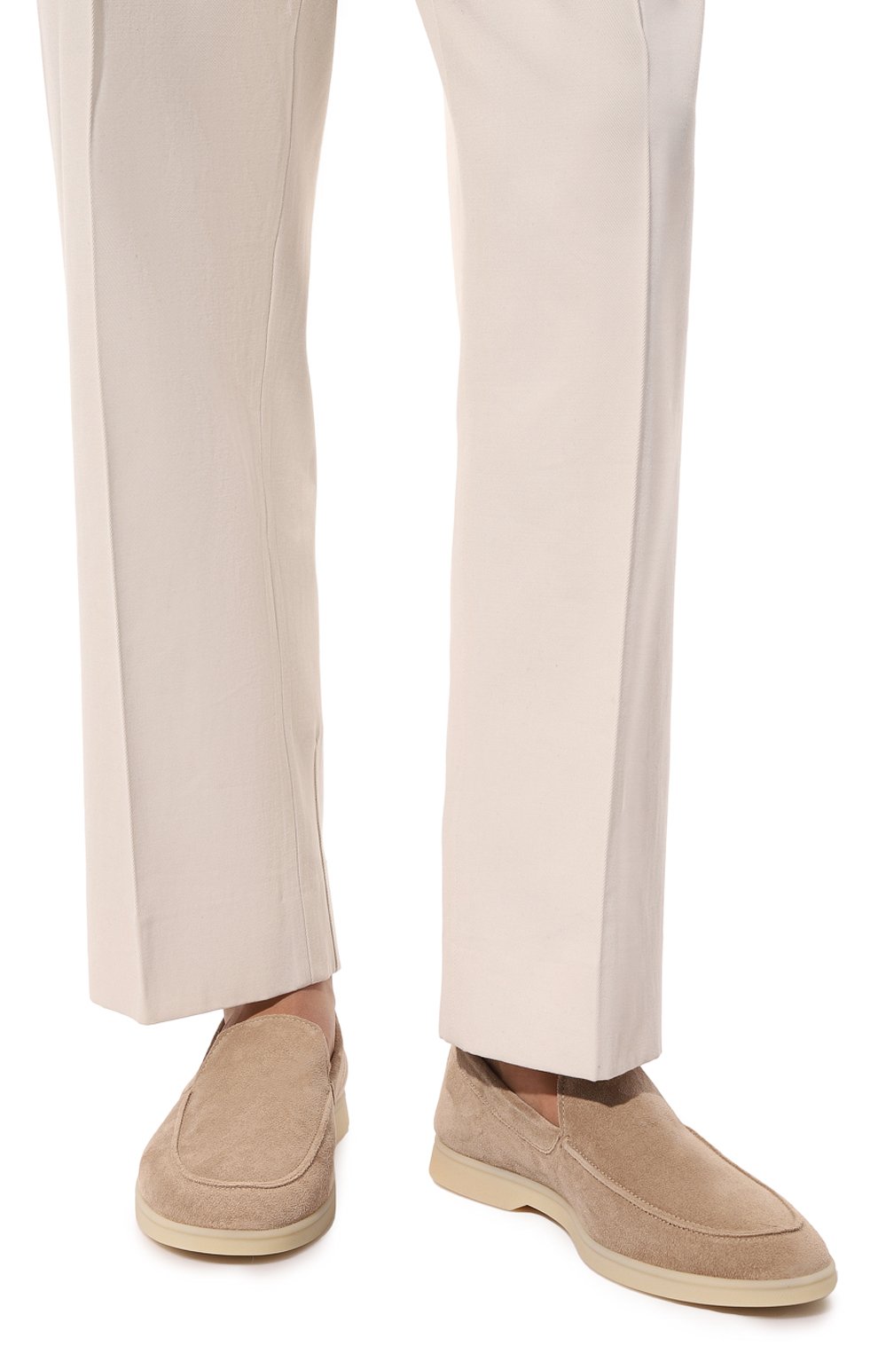 Замшевые лоферы H`D`S`N BARACCO бежевого цвета по цене 43950 руб., арт. PANAREA.45*, фото 3 Замшевые лоферы H`D`S`N BARACCO, арт. PANAREA.45*, фото 3