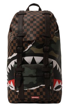 Детская рюкзак SPRAYGROUND темно-коричневого цвета, арт. 910B6130NSZ | Фото 1 (Материал: Экокожа; Материал сплава: Проставлено; Нос: Не проставлено)