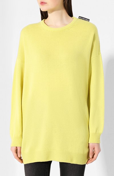 Кашемировый свитер BALENCIAGA желтого цвета по цене 86450 руб., арт. 595116/T4099, фото 3 Кашемировый свитер BALENCIAGA, арт. 595116/T4099, фото 3