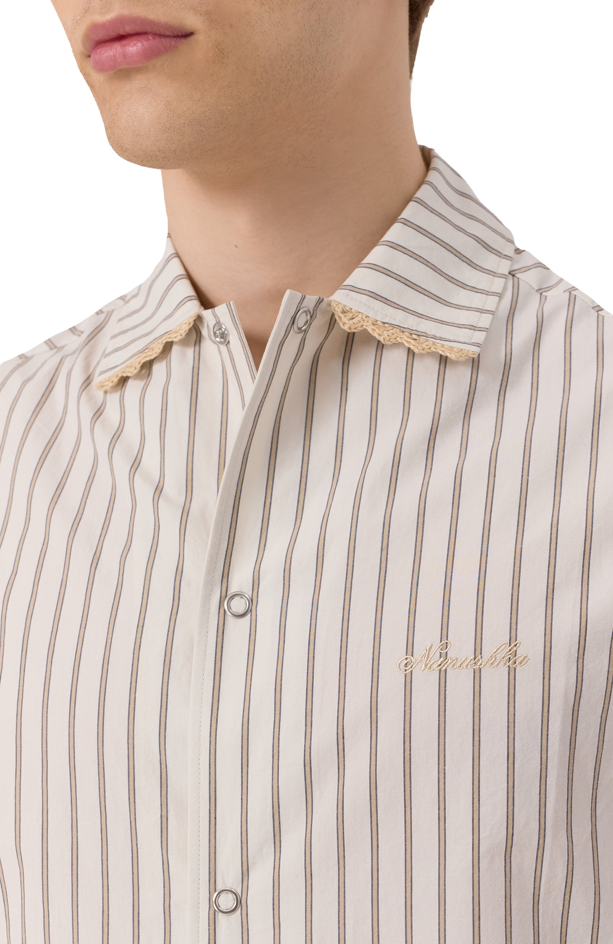 Хлопковая рубашка NANUSHKA, арт. NM25SSTP10105, фото 5