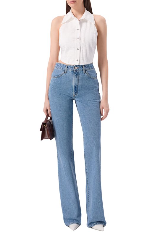 Хлопковый топ Blumarine 2C432A Белый  2C432A Фото 2