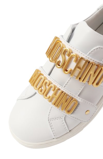 Кожаные кеды MOSCHINO, арт. 80592/VAR2/28-35, фото 5
