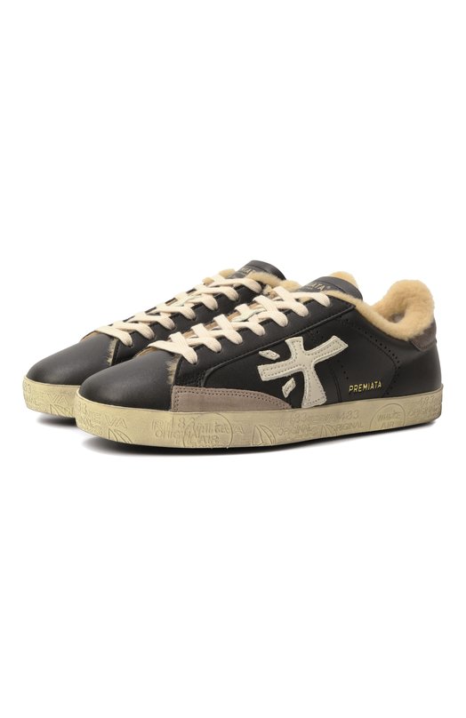 Кожаные кеды Steven-D Premiata STEVEND/VAR 7603M Чёрный STEVEND/VAR 7603M