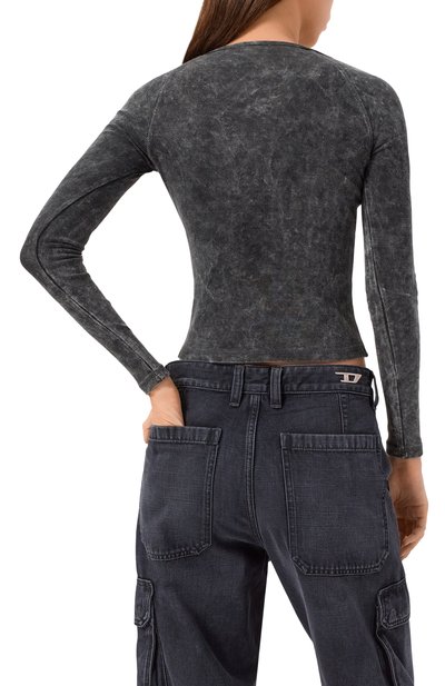 Хлопковый топ DIESEL темно-серого цвета по цене 23800 руб., арт. A14424/0KHAS, фото 4 Хлопковый топ DIESEL, арт. A14424/0KHAS, фото 4