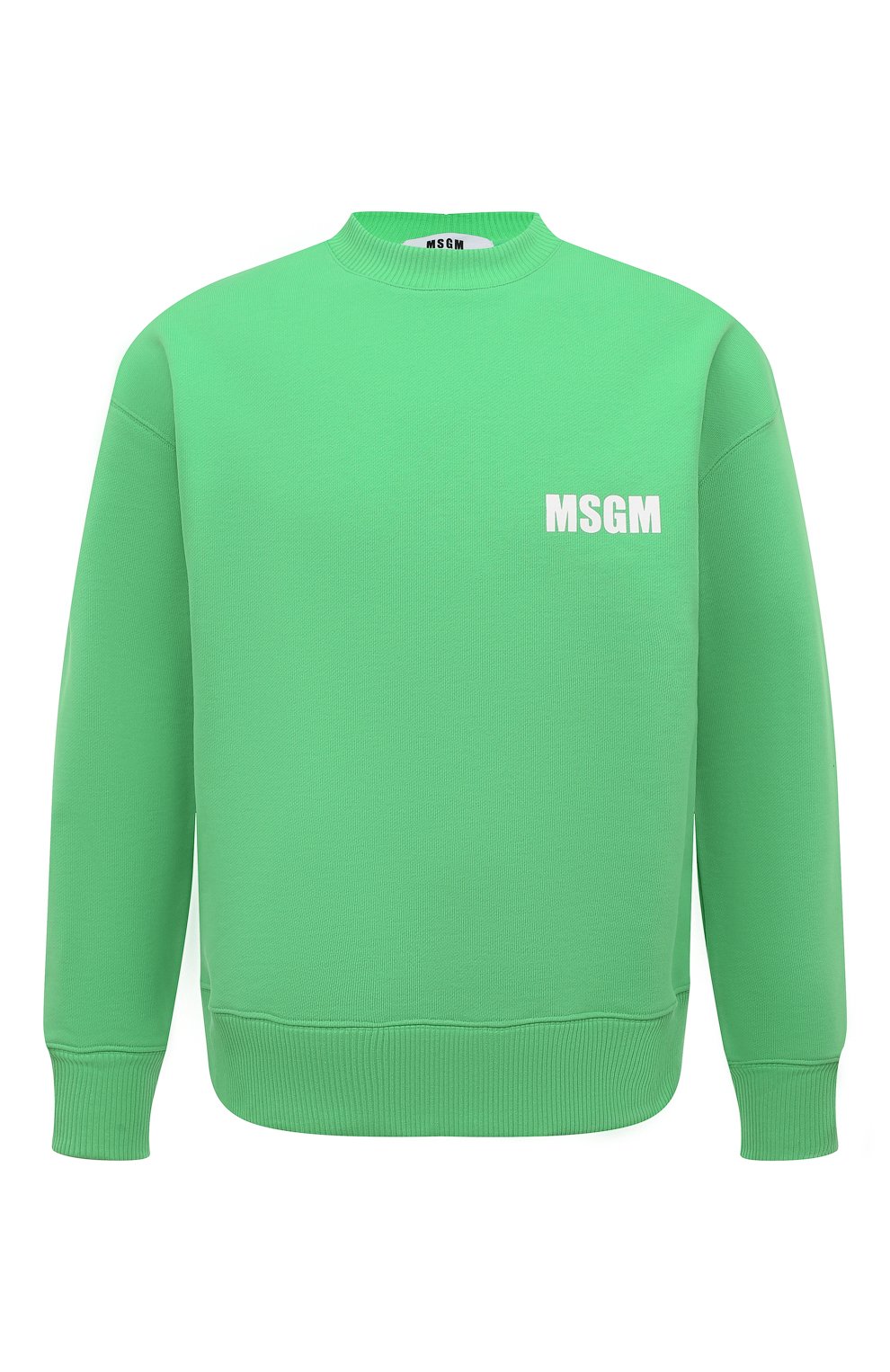 Хлопковый свитшот MSGM зеленого цвета по цене 27300 руб., арт. 3440MM161/237001, фото 1 Хлопковый свитшот MSGM, арт. 3440MM161/237001, фото 1