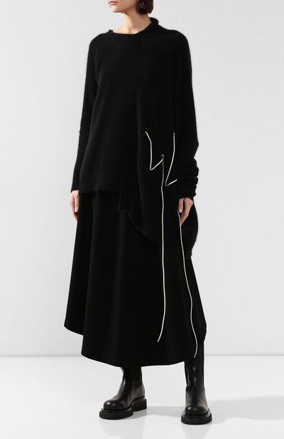 Шерстяной пуловер YOHJI YAMAMOTO разноцветного цвета по цене 66900 руб., арт. FC-K18-185, фото 3 Шерстяной пуловер YOHJI YAMAMOTO, арт. FC-K18-185, фото 3