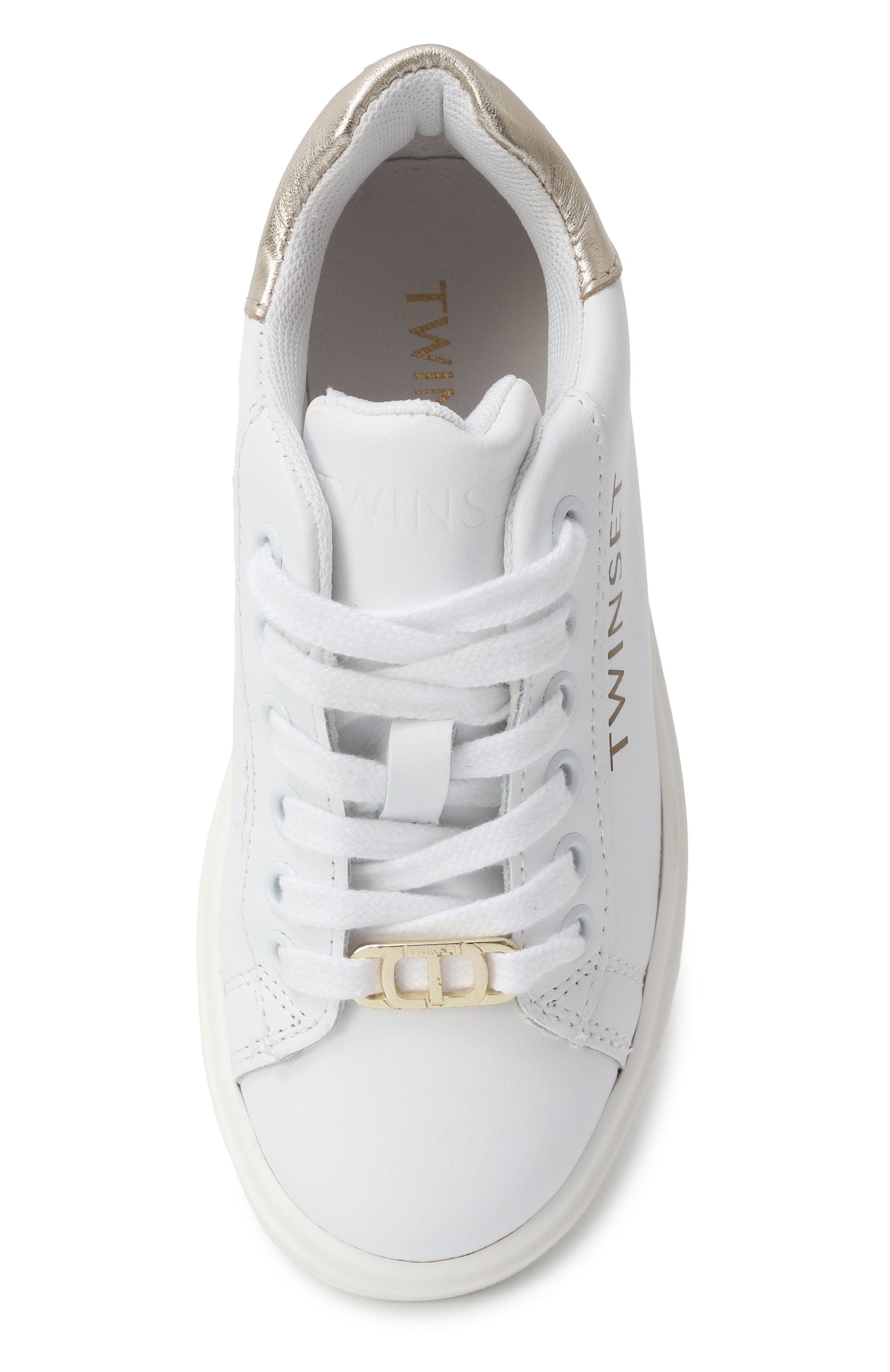 Кожаные кеды TWINSET, арт. 251GCJ010/30-34, фото 4