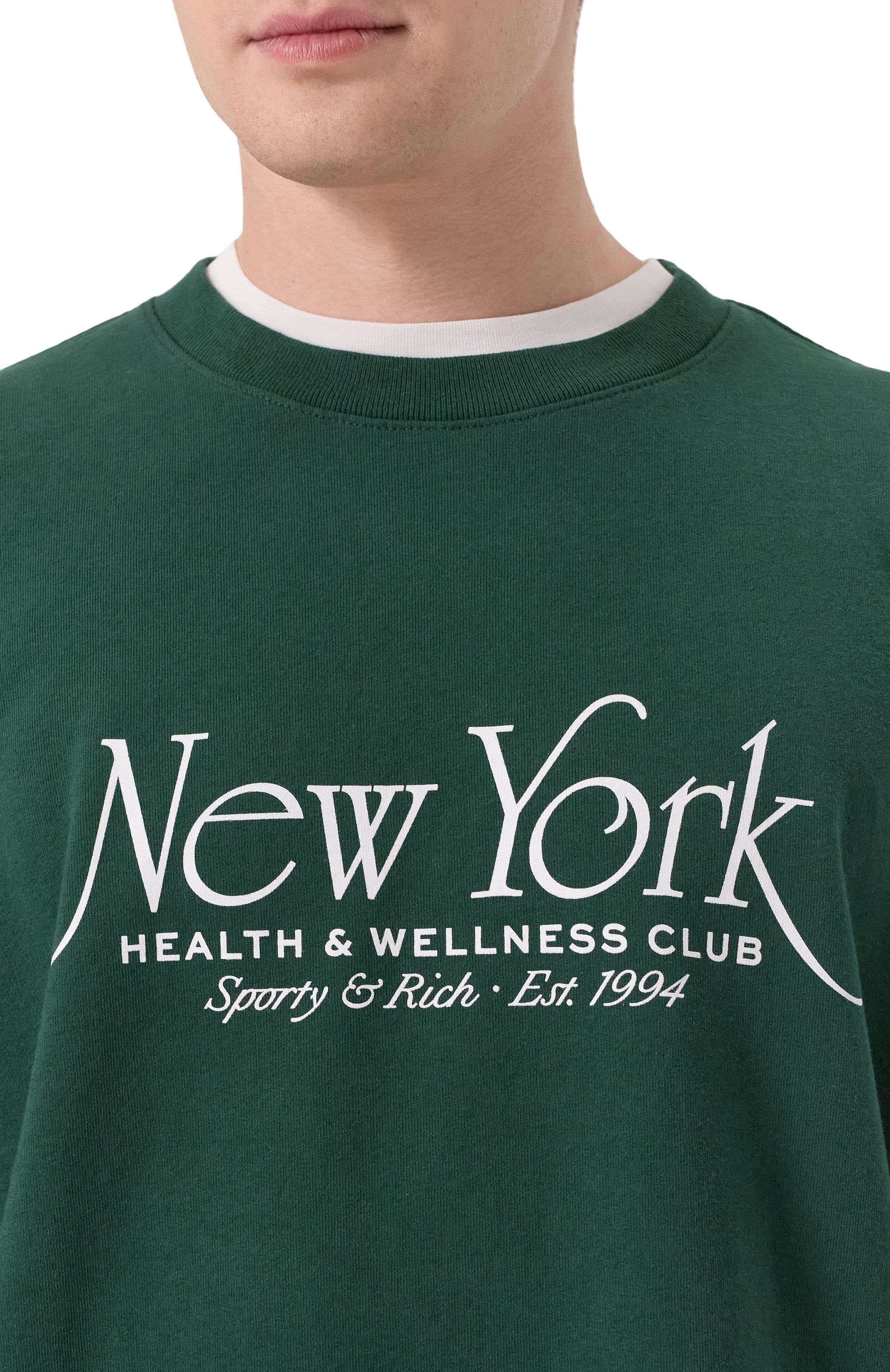 Хлопковый свитшот SPORTY AND RICH, арт. ST071606034GR10, фото 5