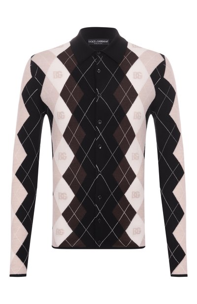 Мужское кардиган из шерсти и шелка DOLCE & GABBANA, арт. GXVD8T/JGMAH