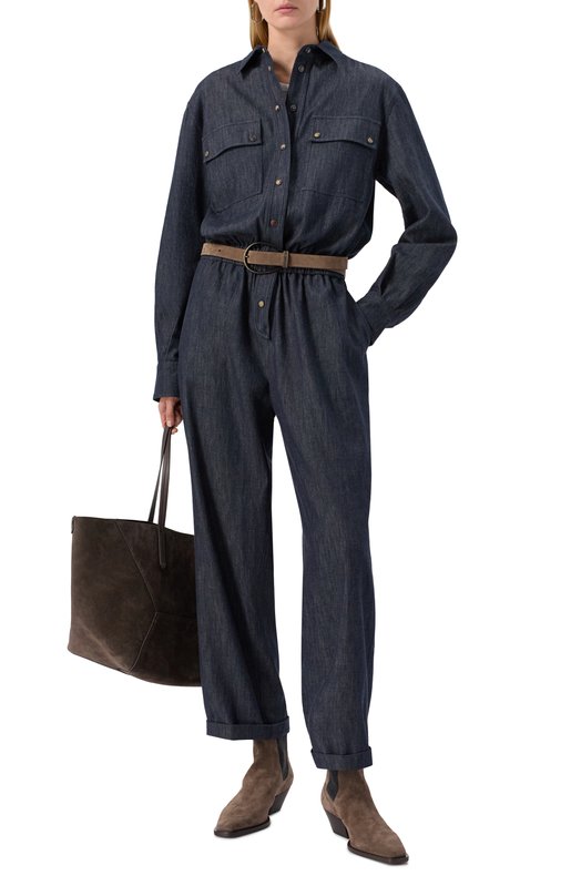 Джинсовый комбинезон Brunello Cucinelli MP792EB699 Синий  MP792EB699 Фото 2