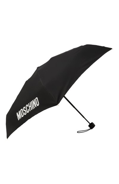 Складной зонт MOSCHINO черного цвета по цене 8580 руб., арт. 8985 SUPERMINI, фото 2 Складной зонт MOSCHINO, арт. 8985 SUPERMINI, фото 2