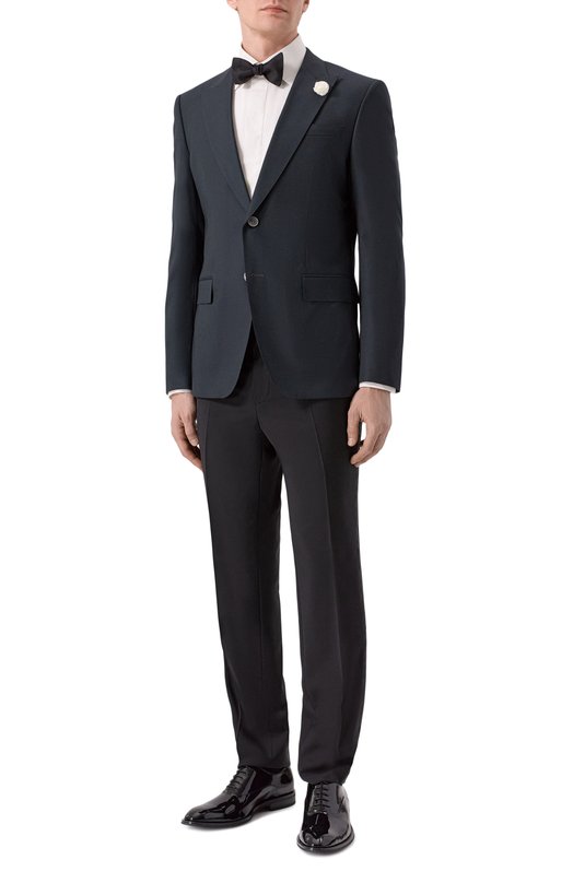 Шерстяные брюки HUGO 50476482 Чёрный  50476482 Фото 2