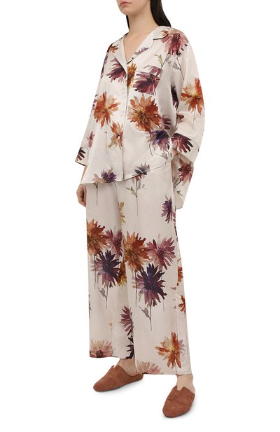 Женская пижама из хлопка и шелка ZIMMERLI, арт. 5147-39072