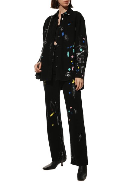 Джинсовая рубашка MSGM черного цвета по цене 53800 руб., арт. 3241MDH45T 227270, фото 2 Джинсовая рубашка MSGM, арт. 3241MDH45T 227270, фото 2