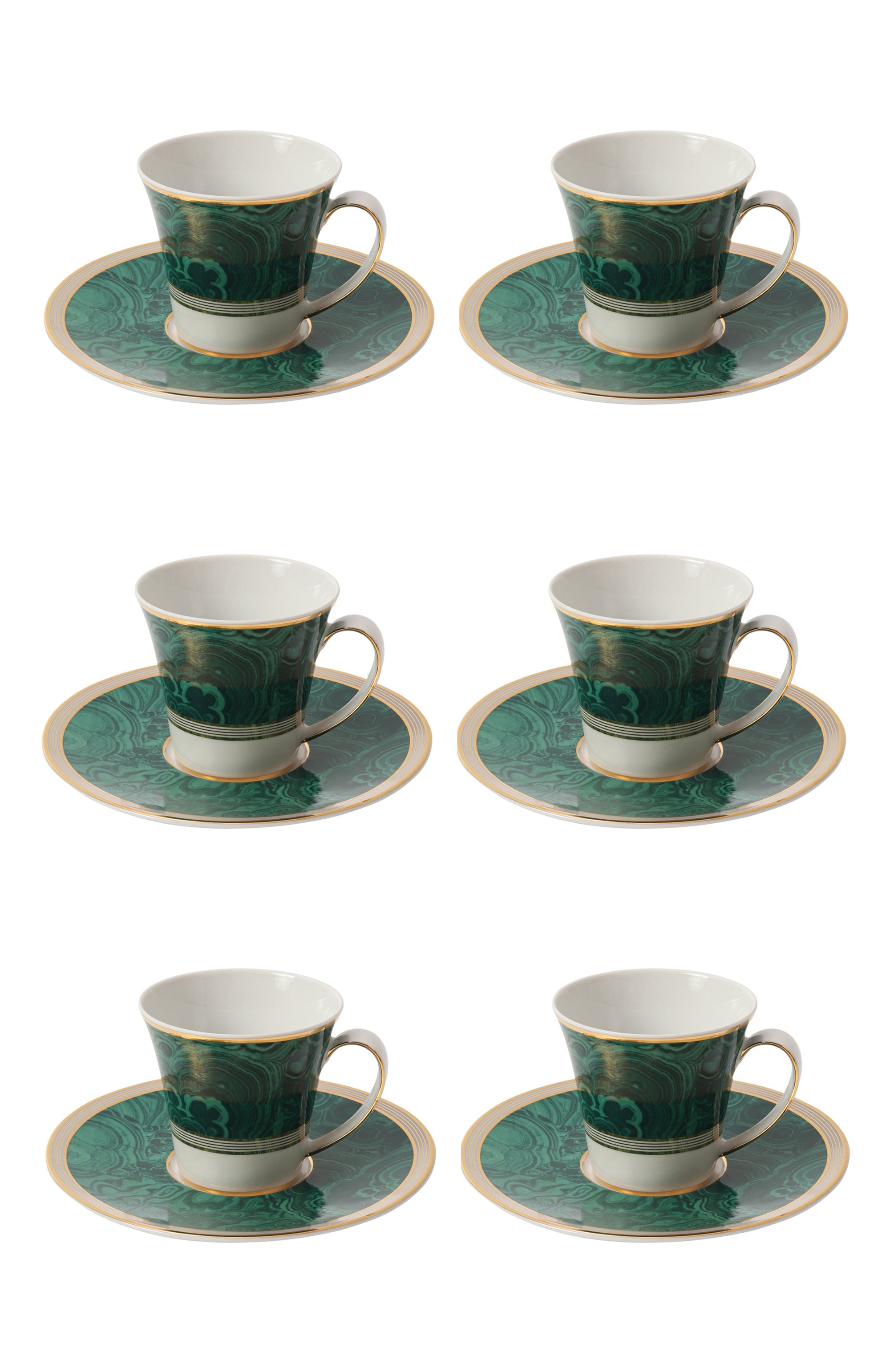 Набор из шести чайных чашек с блюдцами malachite STEFANO RICCI, арт. 0TT002/MLCH02/6, фото 11