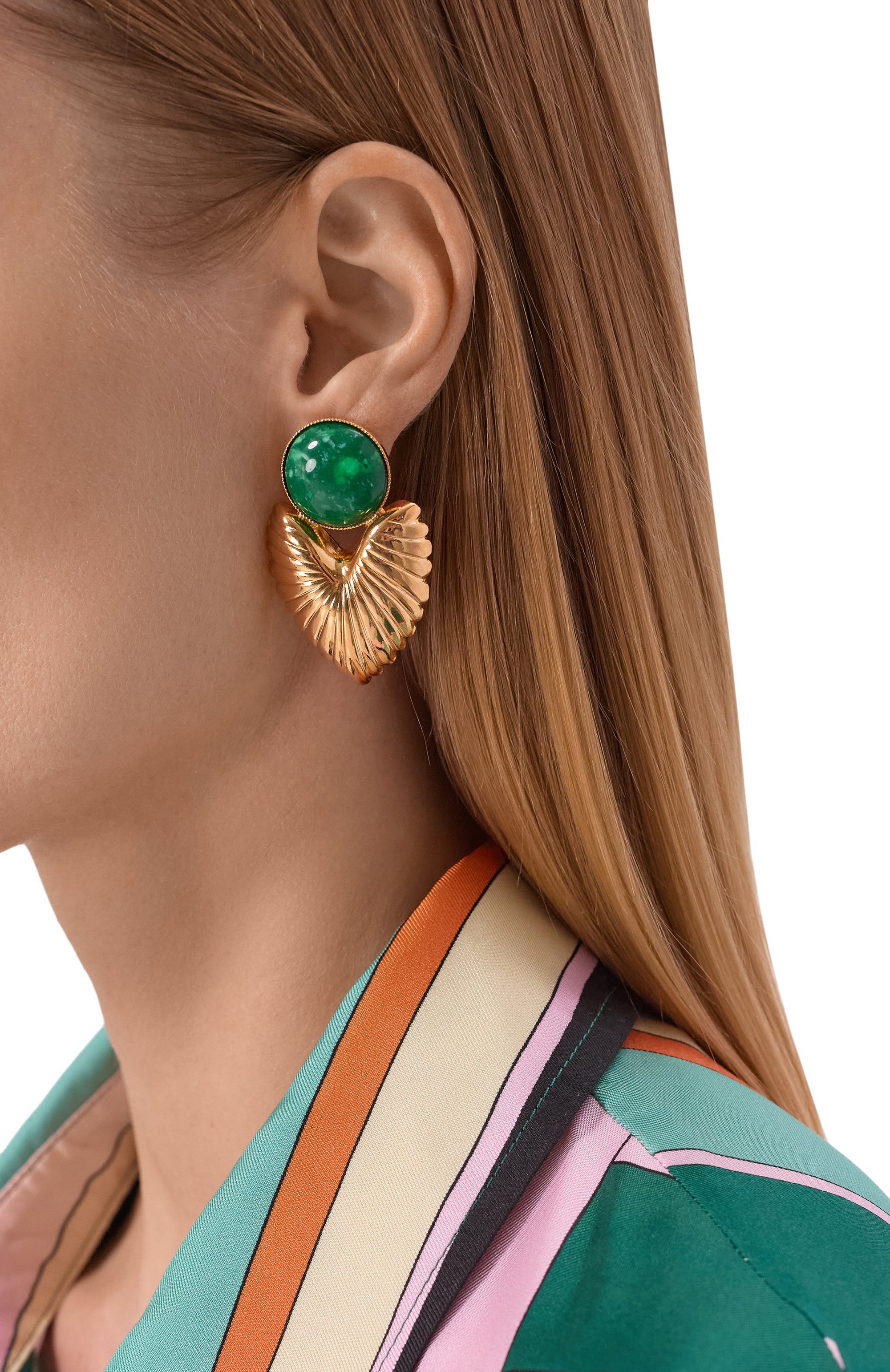 Серьги ANTON HEUNIS зеленого цвета по цене 13950 руб., арт. ETK3.102, фото 2 Серьги ANTON HEUNIS, арт. ETK3.102, фото 2