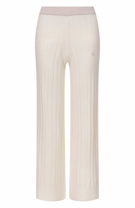 Шерстяные брюки Yuzefi R0WAN-TUCK STITCH TR0USERS/KNIT Кремовый R0WAN-TUCK STITCH TR0USERS/KNIT