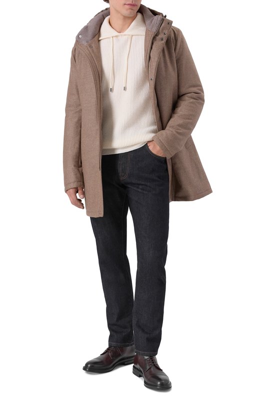 Шерстяное худи Andrea Campagna M5625-6143 Кремовый  M5625-6143 Фото 2