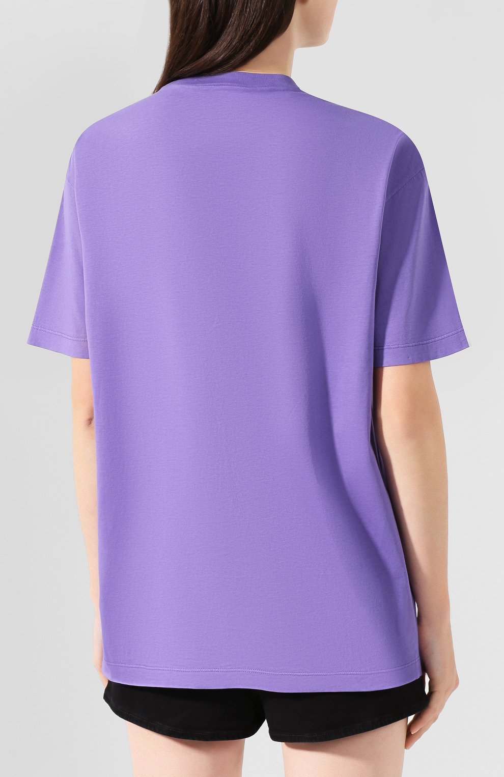 Хлопковая футболка DSQUARED2 фиолетового цвета по цене 26450 руб., арт. S72GD0191/S21600, фото 4 Хлопковая футболка DSQUARED2, арт. S72GD0191/S21600, фото 4