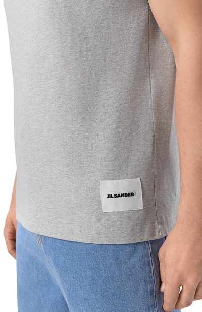 Хлопковая футболка JIL SANDER серого цвета по цене 17600 руб., арт. J47GC0001/JTN254_, фото 5 Хлопковая футболка JIL SANDER, арт. J47GC0001/JTN254_, фото 5