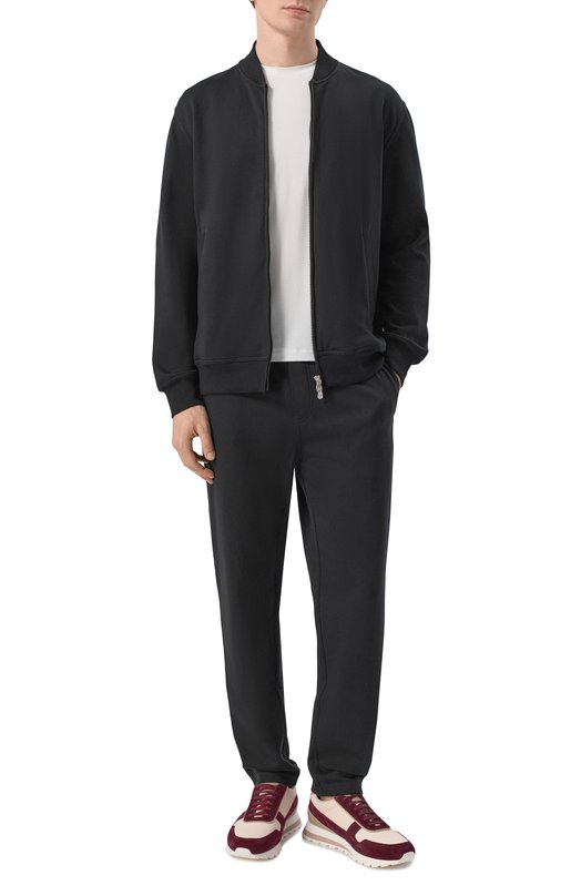 Хлопковые брюки Brunello Cucinelli MW8633243G Чёрный  MW8633243G Фото 2