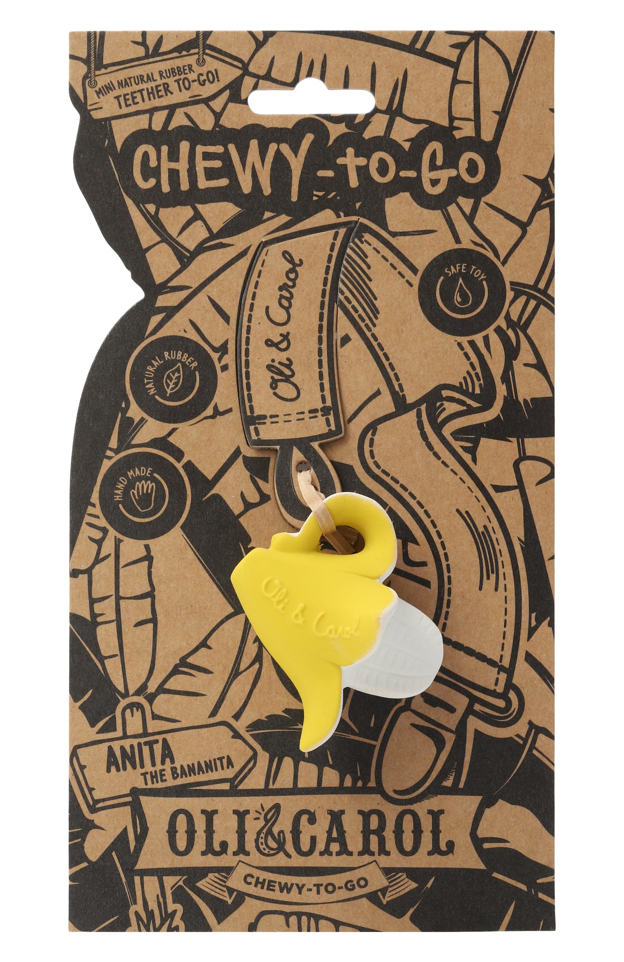 Игрушка-прорезыватель для зубов annita the banana OLI&CAROL, арт. L-CHEWY-BANANA, фото 1
