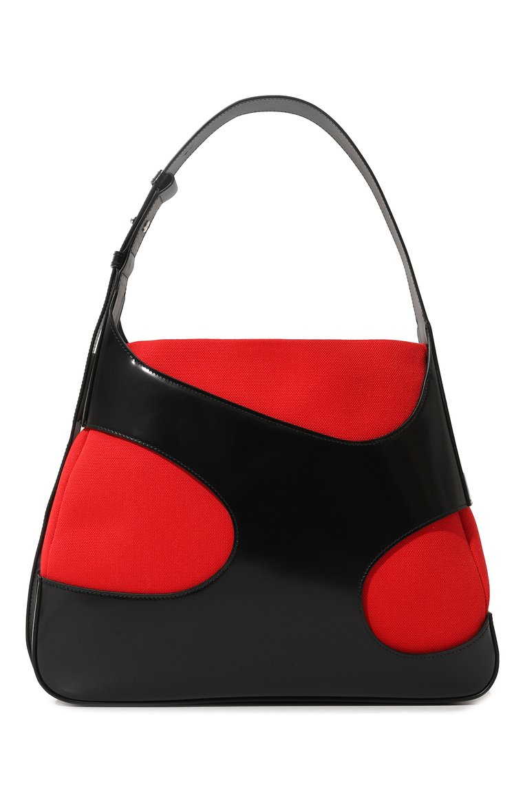 Женская сумка cut out FERRAGAMO красного цвета, арт. 213942/762299 | Фото 1 (Драгоценные камни: Проставлено; Материал сплава: Проставлено; Размер: medium; Материал: Натуральная кожа; Сумки-технические: Сумки top-handle)
